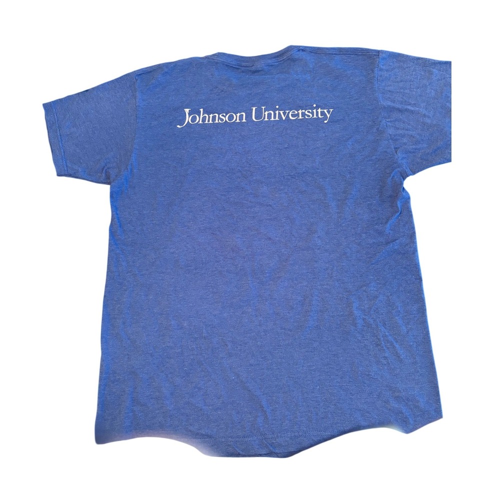 JUKXTN Graphic T-Shirt Blue  Short Sleeve Crew Neck Tee - Picture 4 of 6